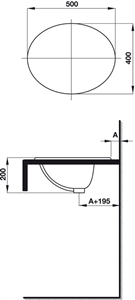 Chậu Vành Nổi Compact Hafele 588.82.205